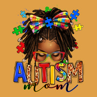 Autism Mom Afro Locs Messy Bun Premium Hoodie | Teevron