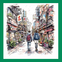 Japan Street Urban Hoodie | Teevron
