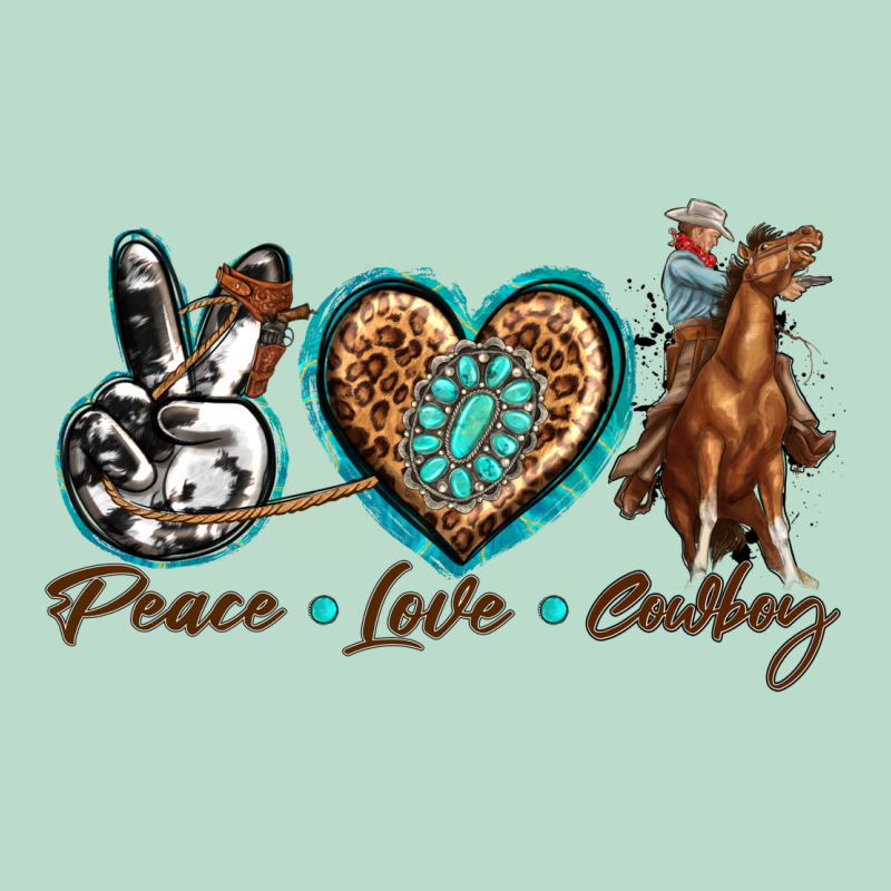 Peace Love Cowboy Premium Hoodie by texasbilliewilder | Teevron