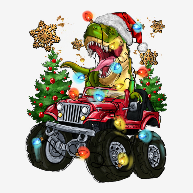 Christmas T-rex With Monster Truck Urban Hoodie by MaliasSmallBusiness | Teevron