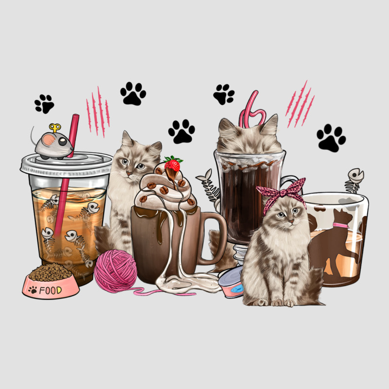 Siberian Cat Coffee Cups Premium Hoodie by texasbilliewilder | Teevron