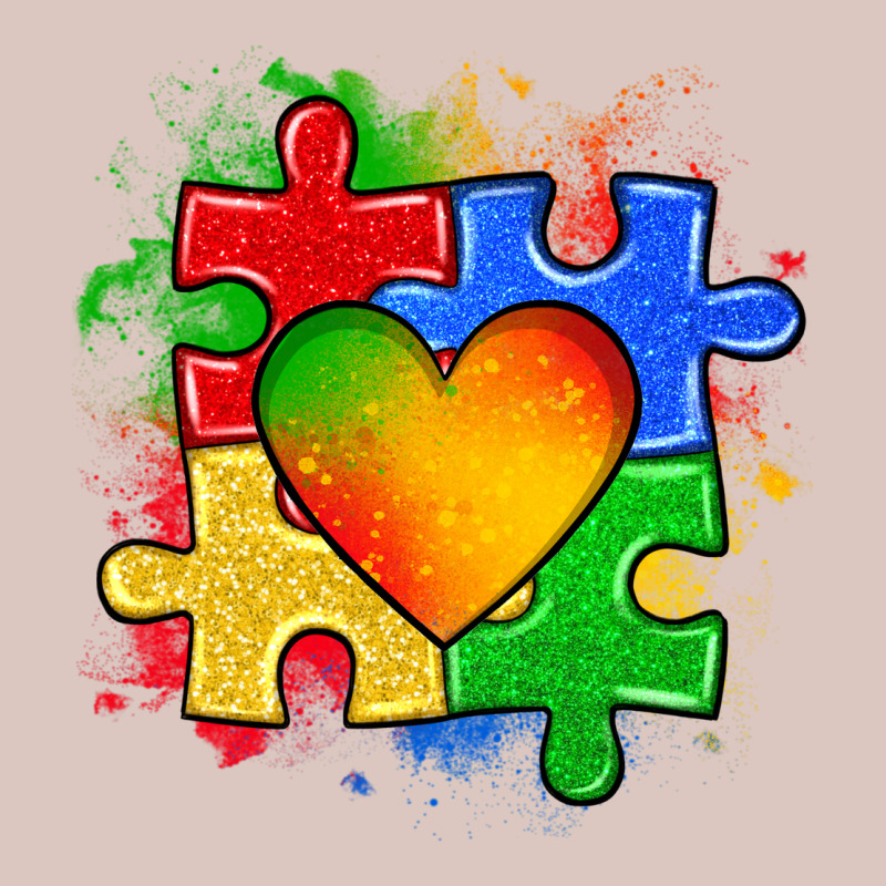Autism Puzzle Pieces Heart Premium Hoodie by Zillion Design Studio | Teevron
