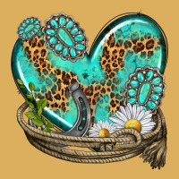 Turquoise Western Heart With Horseshoe Premium Hoodie | Teevron