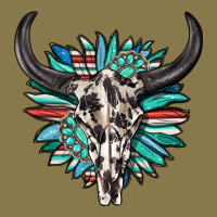 Western Bull Skull With Sunflower And Gemstone Premium Hoodie | Teevron