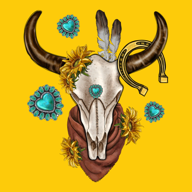 Western Cow Skull Premium Hoodie by texasbilliewilder | Teevron