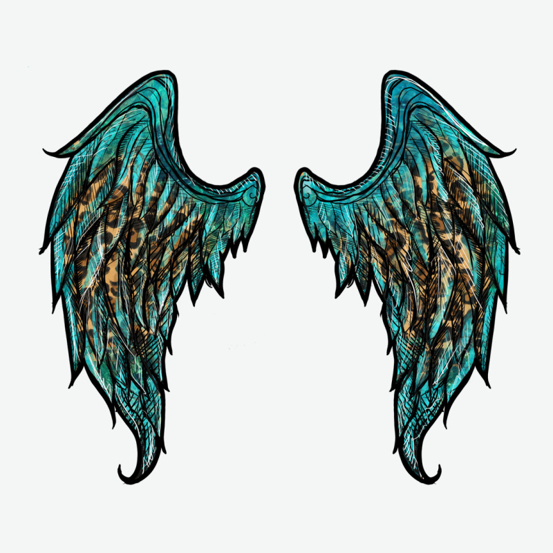 Turquoise Leopard Wings Urban Heavy Tee by RanaPortraitStore | Teevron