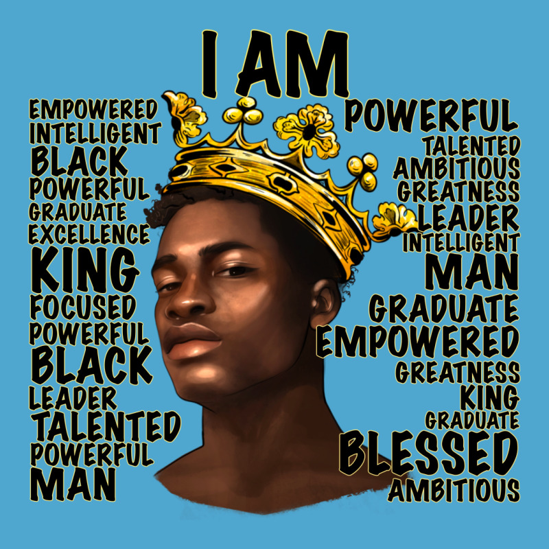 Afro Man Black King I Am Premium Hoodie by texasbilliewilder | Teevron