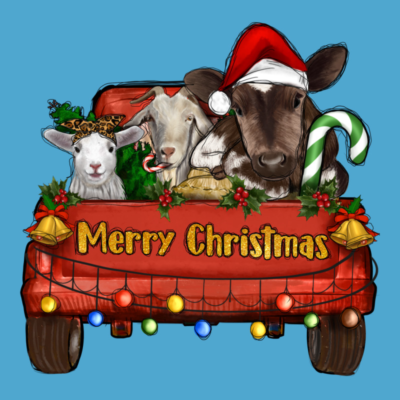 Merry Christmas Truck Farm Animals Premium Hoodie by RanaPortraitStore | Teevron