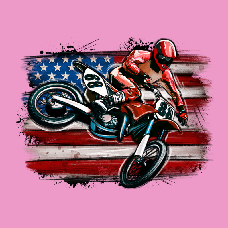 Dirt Bike American Flag Urban Hoodie by MaliasSmallBusiness | Teevron