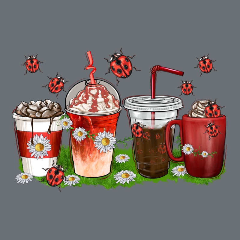 Coffee Cups Lady Bug With Daisies Premium Hoodie by texasbilliewilder | Teevron