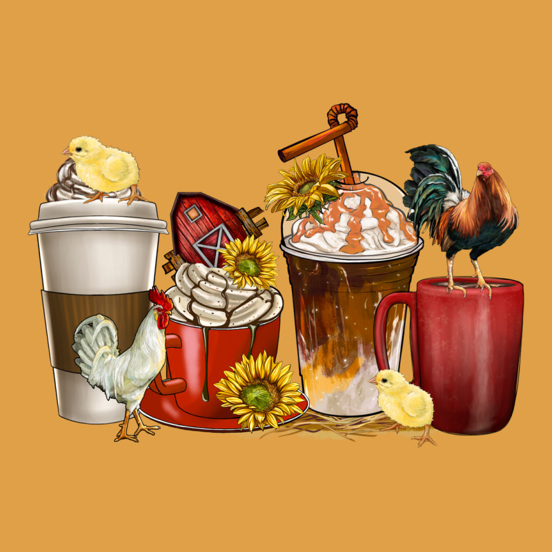 Coffee Cups Rooster Premium Hoodie by texasbilliewilder | Teevron