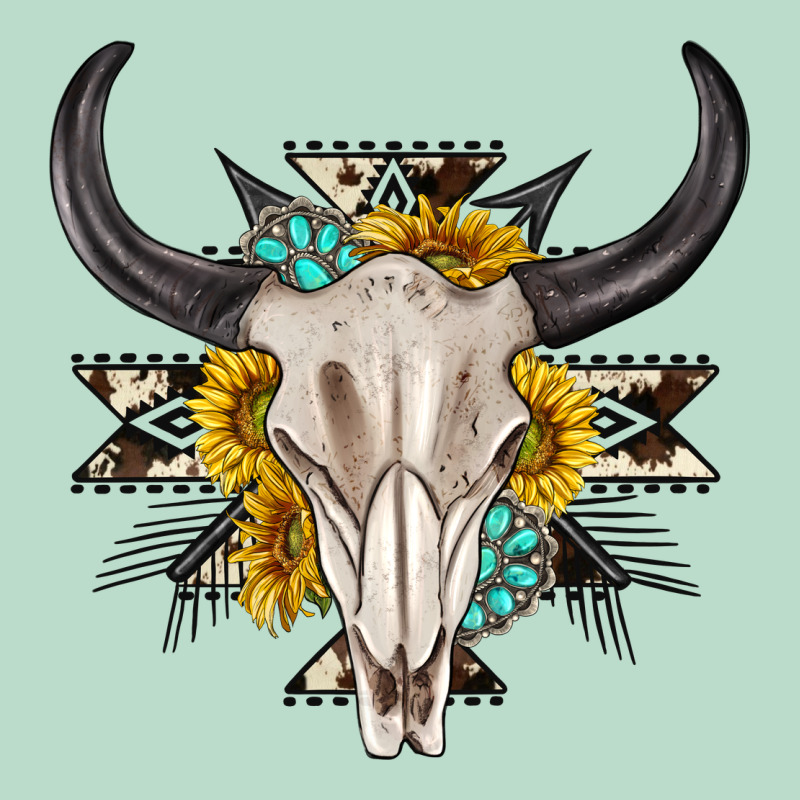 Cow Aztec Western Bull Skull Premium Hoodie by texasbilliewilder | Teevron