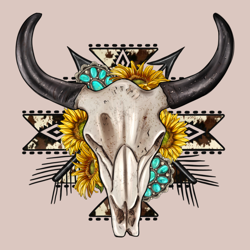 Cow Aztec Western Bull Skull Premium Hoodie by texasbilliewilder | Teevron