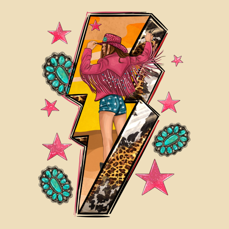 Cowgirl With Lightning Bolt Premium Hoodie by texasbilliewilder | Teevron