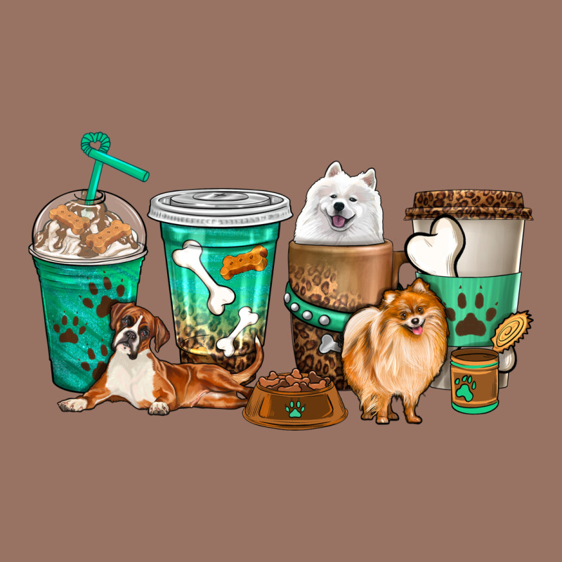 Dog Coffee Cups Premium Hoodie by texasbilliewilder | Teevron