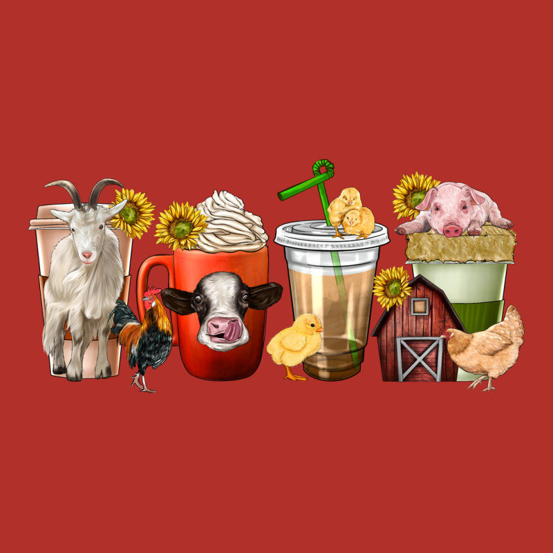 Farm Animals Coffee Cups Premium Hoodie by texasbilliewilder | Teevron