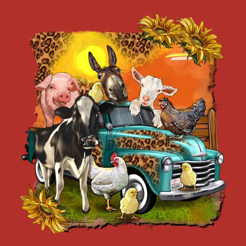 Farm Truck With Farm Animals Premium Hoodie by texasbilliewilder | Teevron