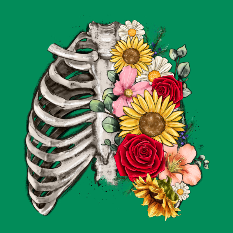Floral Ribcage Urban Hoodie by MaliasSmallBusiness | Teevron