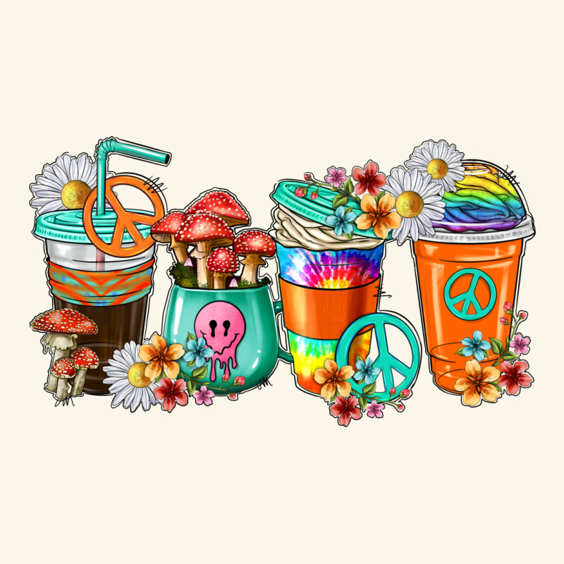 Hippie Coffee Cups Premium Hoodie by texasbilliewilder | Teevron