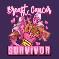 Breast Cancer Survivor Afro Girl Sneakers Premium Hoodie | Teevron
