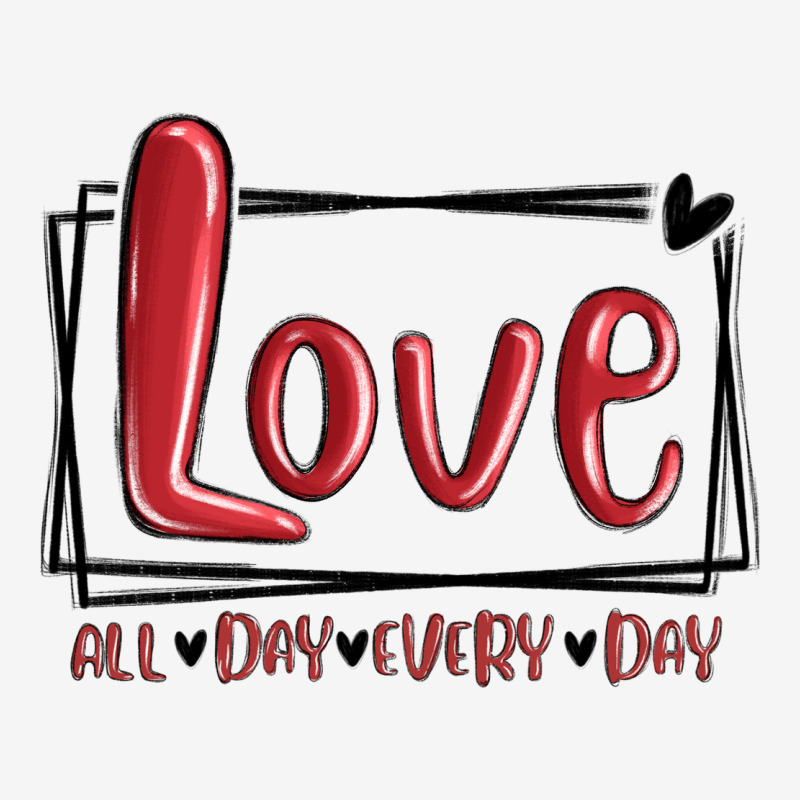 Love All Day Every Day Hearts Urban Hoodie by MaliasSmallBusiness | Teevron
