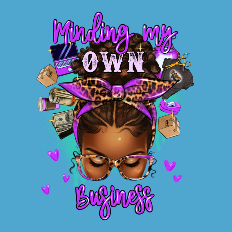 Minding My Own Business Afro Messy Bun Premium Hoodie by texasbilliewilder | Teevron