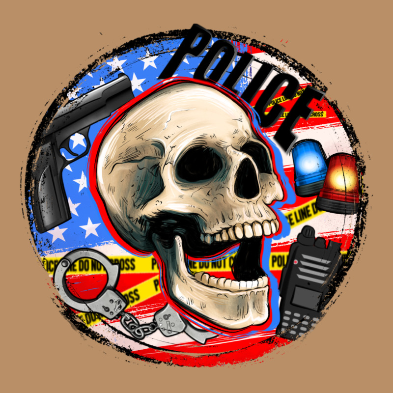 Police Skull And Police Equipment Vintage Hoodie by AdoDesignShop | Teevron