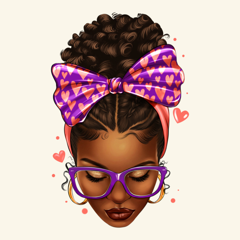 Sorority Colors Purple Carol Afro Messy Bun Woman Premium Hoodie by texasbilliewilder | Teevron