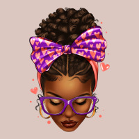Sorority Colors Purple Carol Afro Messy Bun Woman Premium Hoodie | Teevron