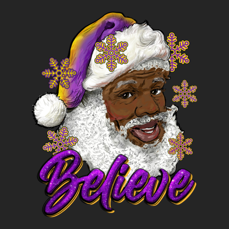 Believe Purple And Gold African American Santa Premium Hoodie by RanaPortraitStore | Teevron