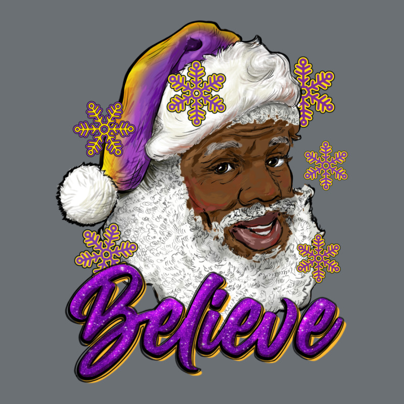Believe Purple And Gold African American Santa Premium Hoodie by RanaPortraitStore | Teevron
