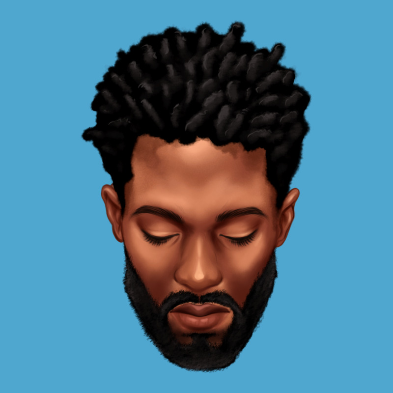 Bearded Black Man Portrait Premium Hoodie by texasbilliewilder | Teevron