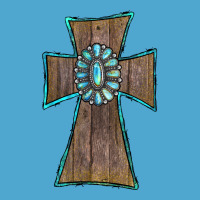 Wood Turquoise Gemstone Cross Premium Hoodie | Teevron