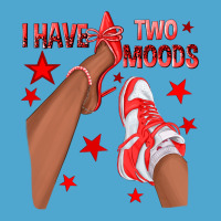 Bright Red I Have Two Moods Afro Girl Sneakers Premium Hoodie | Teevron