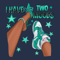 Teal I Have Two Moods Afro Girl Sneakers Premium Hoodie | Teevron