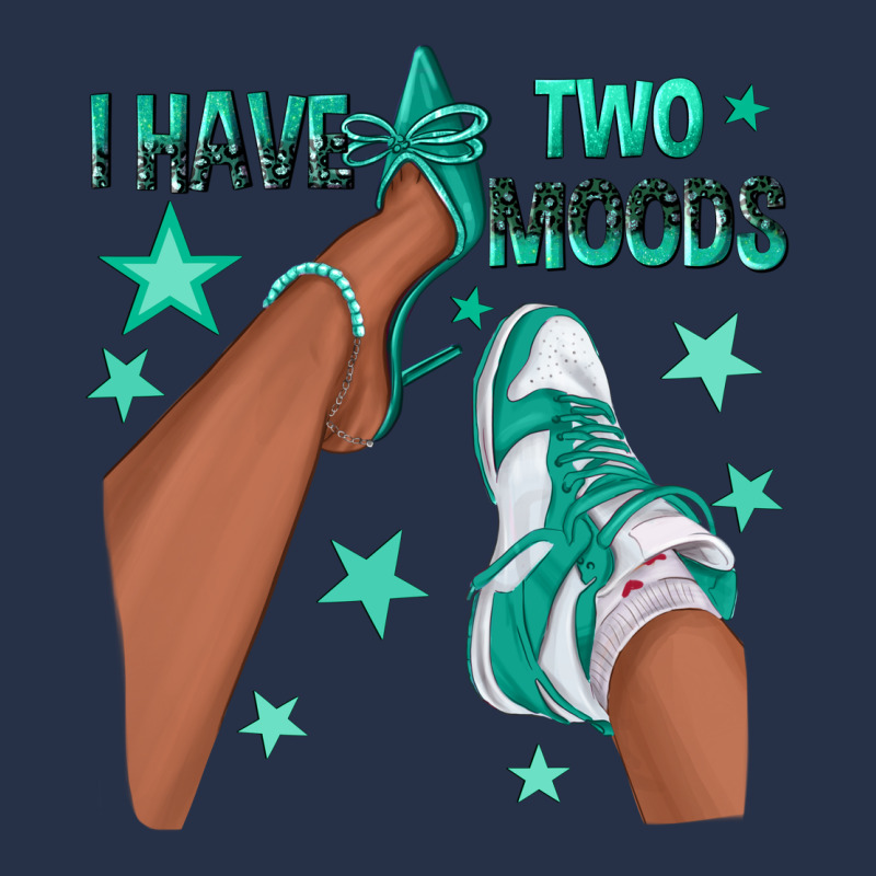 Teal I Have Two Moods Afro Girl Sneakers Premium Hoodie by texasbilliewilder | Teevron
