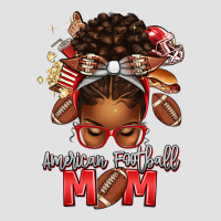 American Football Mom Red And Silver Afro Messy Bu Premium Hoodie | Teevron