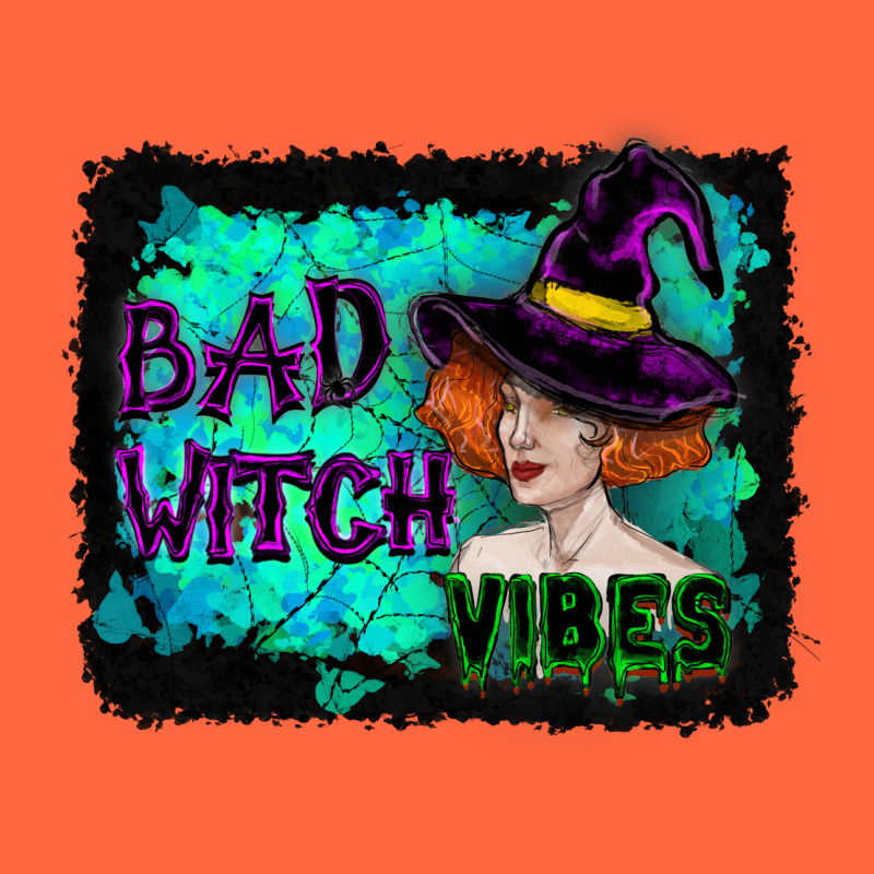 Halloween Bad Witch Vibes Watercolor Premium Hoodie by RanaPortraitStore | Teevron