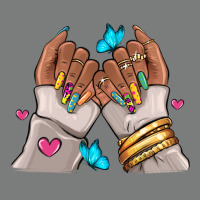 Afro Woman Nail Art Premium Hoodie | Teevron