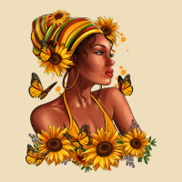 Afro American Woman Sunflowers Premium Hoodie | Teevron