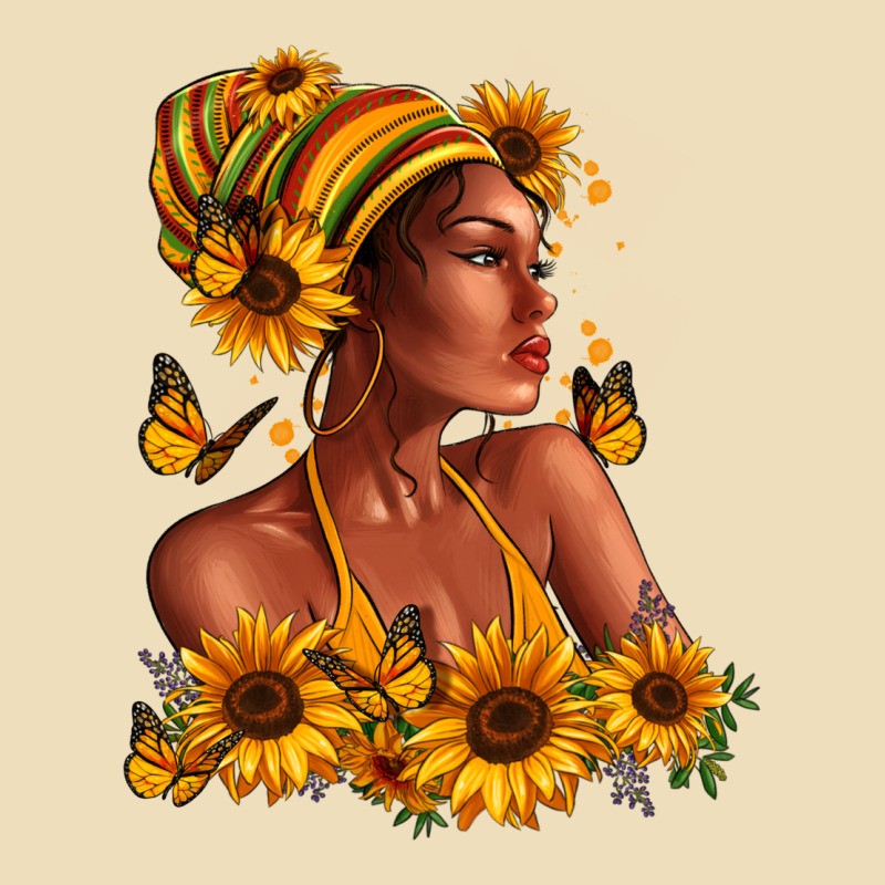 Afro American Woman Sunflowers Premium Hoodie by RanaPortraitStore | Teevron