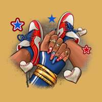 Baseball Afro Girl Sneakers Premium Hoodie | Teevron