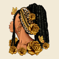 Gold Roses Afro Woman Premium Hoodie | Teevron