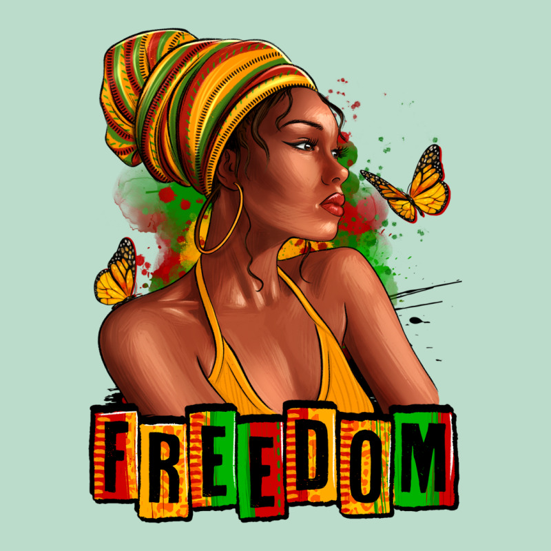 Juneteenth Freedom Afro Woman Premium Hoodie by RanaPortraitStore | Teevron