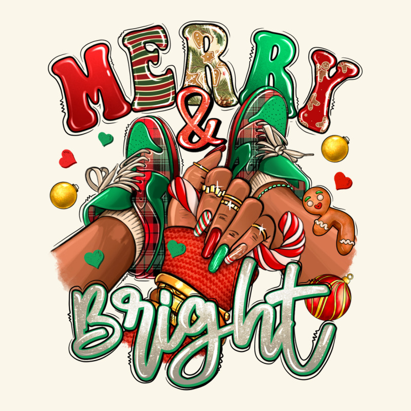 Merry And Bright Black Girl Sneakers Premium Hoodie by RanaPortraitStore | Teevron