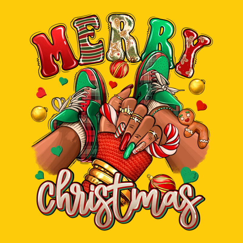 Merry Christmas Black Girl Sneakers Premium Hoodie by RanaPortraitStore | Teevron