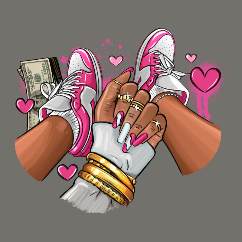 Pink And White Sneaker Girl Premium Hoodie by RanaPortraitStore | Teevron