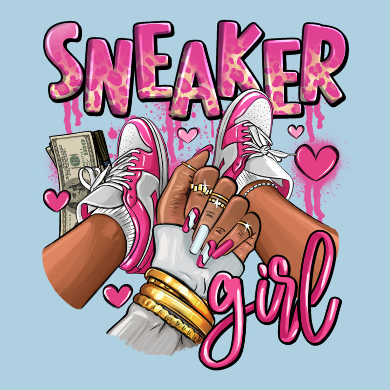 Pink And White Sneaker Girl Premium Hoodie by RanaPortraitStore | Teevron