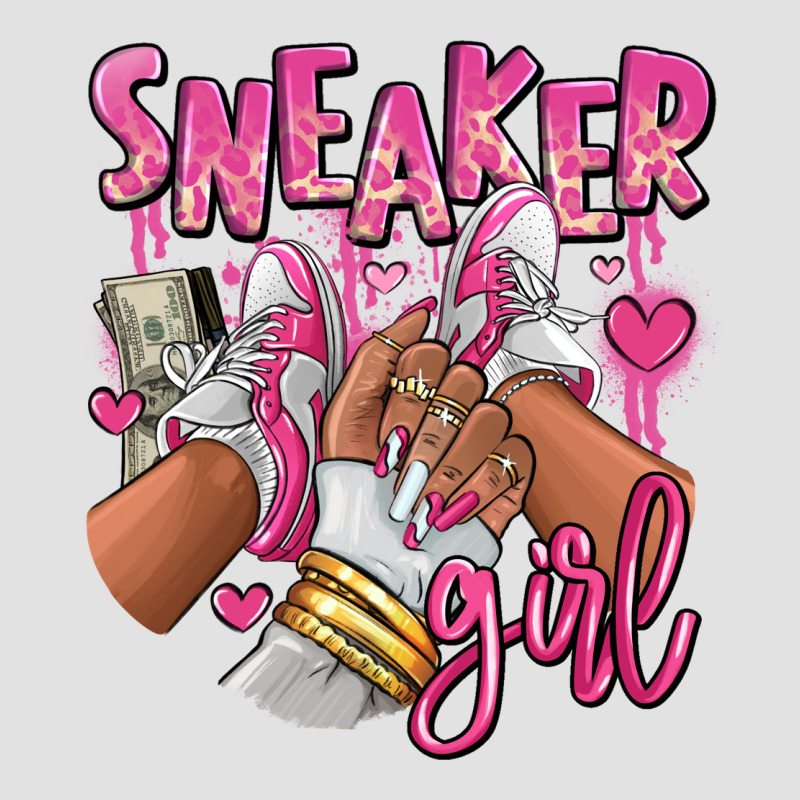 Pink And White Sneaker Girl Premium Hoodie by RanaPortraitStore | Teevron
