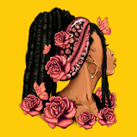Pink Roses Afro Woman Premium Hoodie | Teevron